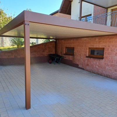 Wiata jednostanowiskowa Optimal na 4 nogach przyścienna